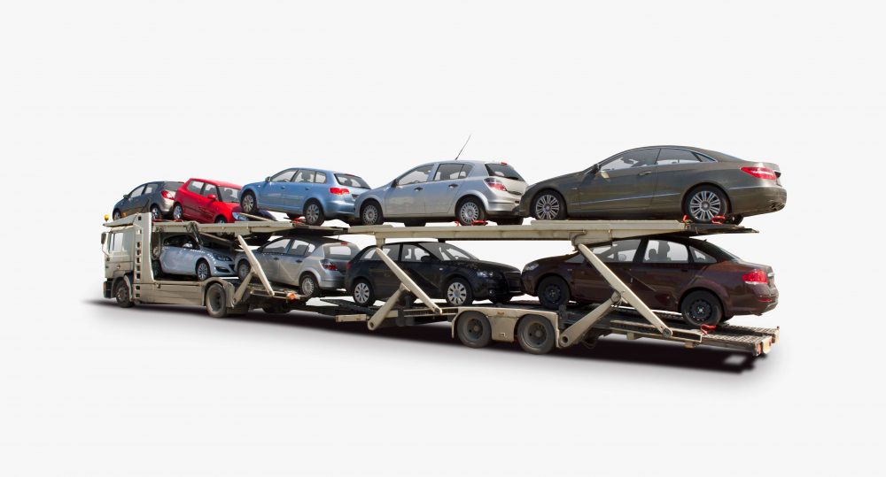 Truck with cars